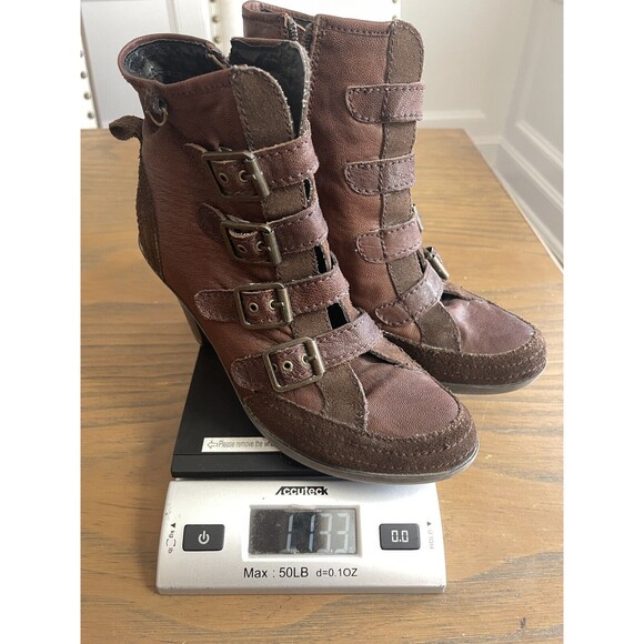 Jump For The People Women's leather heeled ankle bootsSize US7 - Picture 10 of 10